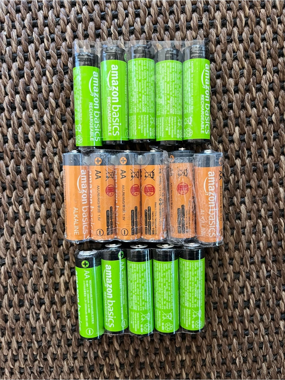 Amazon Basic 10 Rechargeable Batteries & 6 Non-Rechargeable Batteries